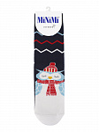 MiNiMi Inverno 3300-4 Носки плюш женские Blu Сова